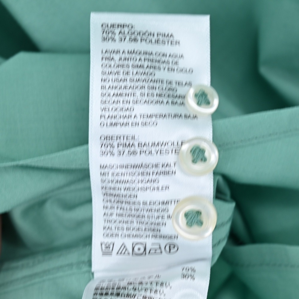 Tommy Bahama IslandZone Mens XL Seafoam Green Pima Cotton Resort Shirt Luxe EUC - Picture 5 of 16